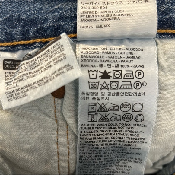 Levi's 501 Denim Shorts Mens Size 38 Blue Button Fly 10” Inseam - Picture 10 of 11